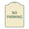 Signmission Designer Series Sign-No Parking, Tan & Green Heavy-Gauge Aluminum, 24" x 18", TG-1824-9814 A-DES-TG-1824-9814 - alternate 1